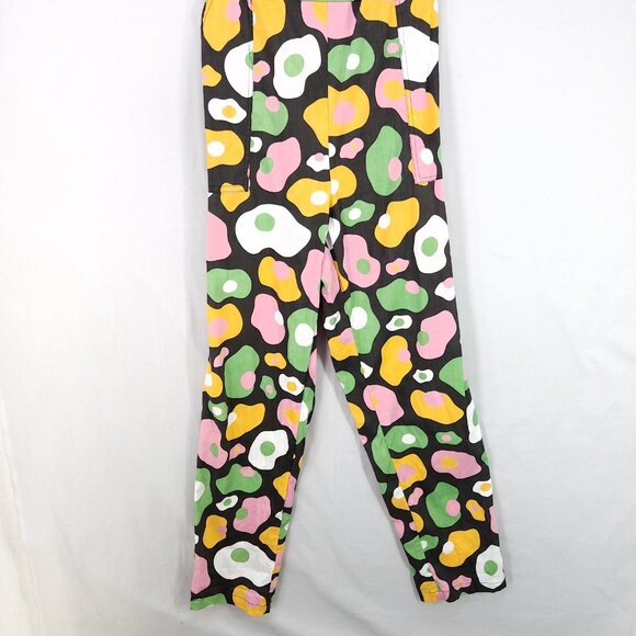 Nooworks Jumpsuit XL Egg Print Coveralls Sleeveless Pockets - Picture 8 of 16